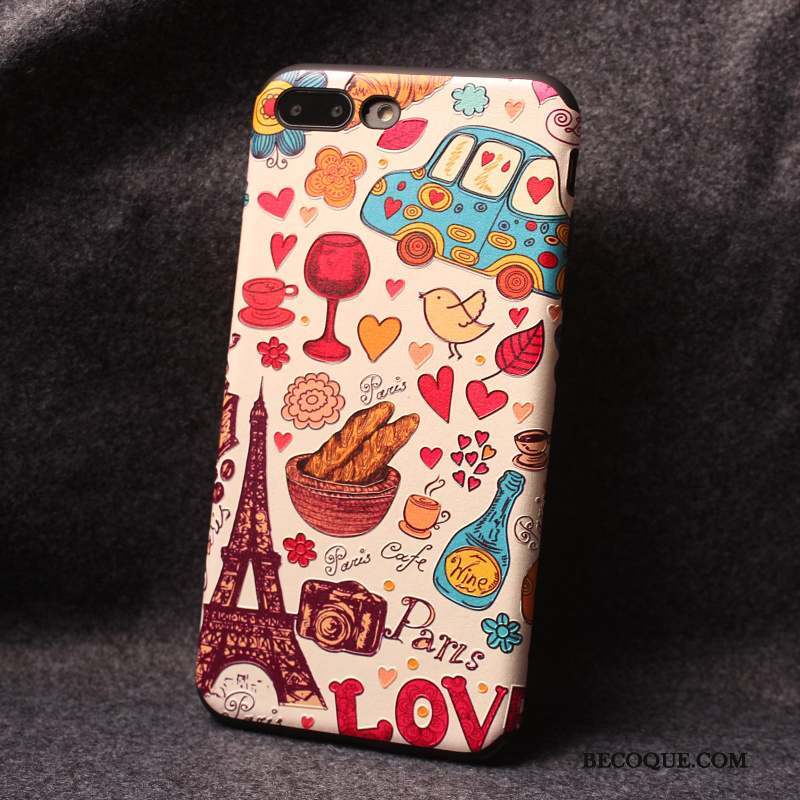 iPhone 7 Plus Coque Créatif Tendance Dessin Animé Incassable Multicolore Fluide Doux