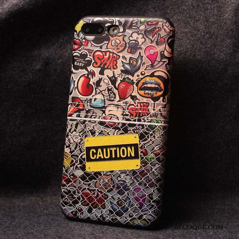 iPhone 7 Plus Coque Créatif Tendance Dessin Animé Incassable Multicolore Fluide Doux