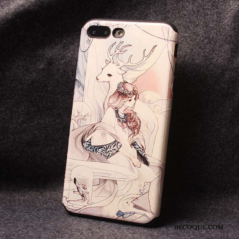 iPhone 7 Plus Coque Créatif Tendance Dessin Animé Incassable Multicolore Fluide Doux