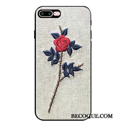 iPhone 7 Plus Coque De Téléphone Incassable Nouveau Noir Broderie Tout Compris