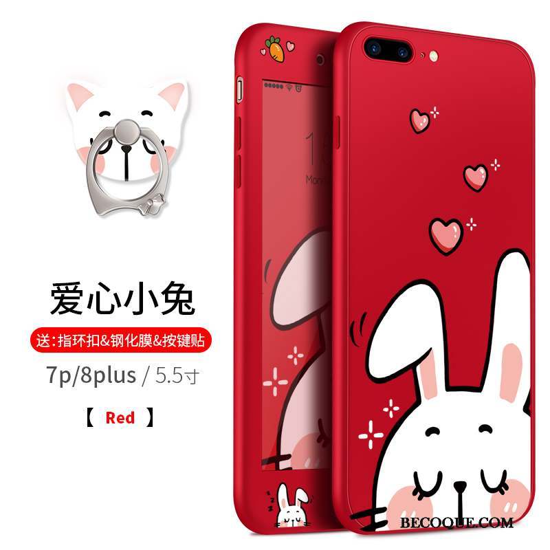 iPhone 7 Plus Coque Dessin Animé Fluide Doux Silicone Noir Ornements Suspendus Tout Compris