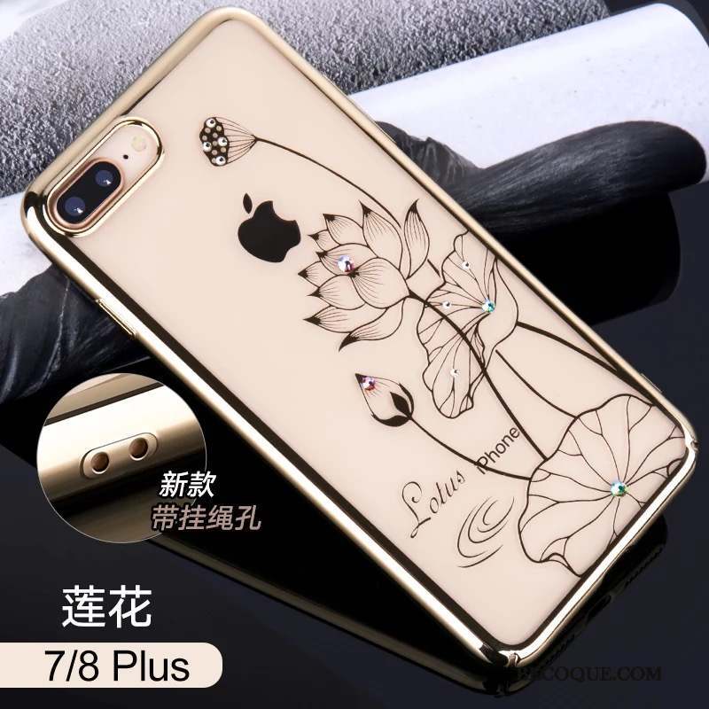 iPhone 7 Plus Coque Ornements Suspendus Élégant Incassable Tout Compris Luxe Transparent