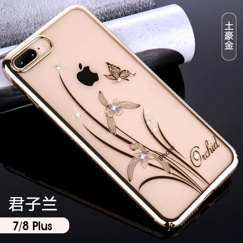 iPhone 7 Plus Coque Ornements Suspendus Élégant Incassable Tout Compris Luxe Transparent