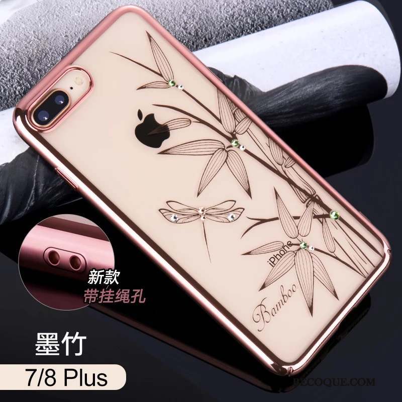 iPhone 7 Plus Coque Ornements Suspendus Élégant Incassable Tout Compris Luxe Transparent