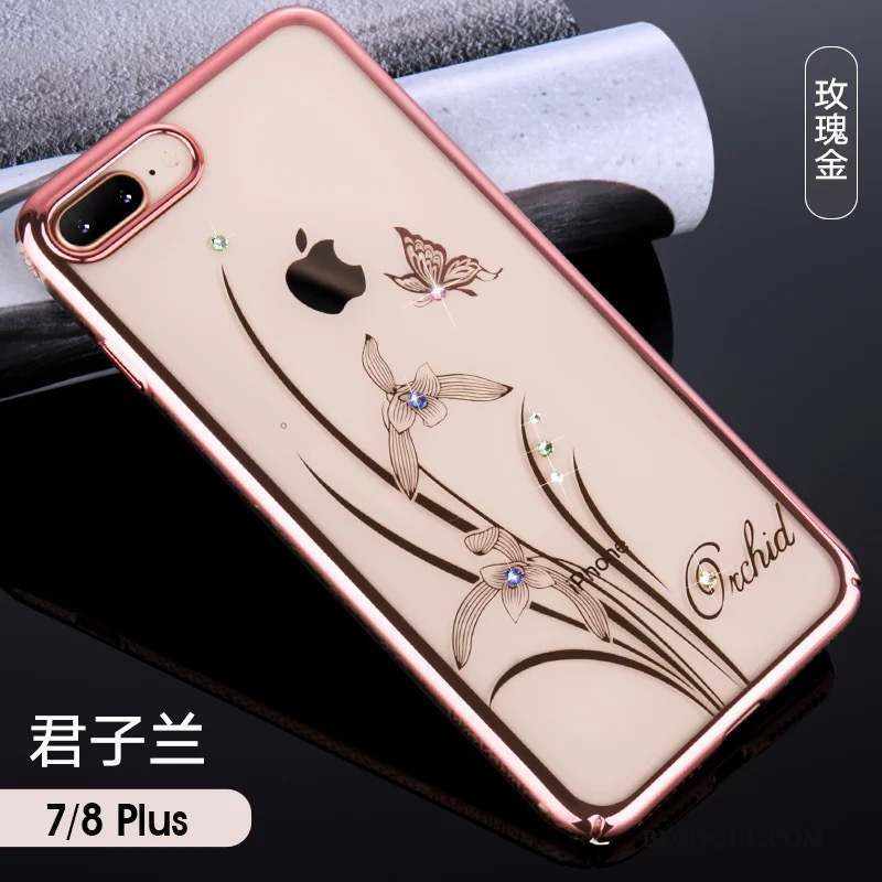 iPhone 7 Plus Coque Ornements Suspendus Élégant Incassable Tout Compris Luxe Transparent