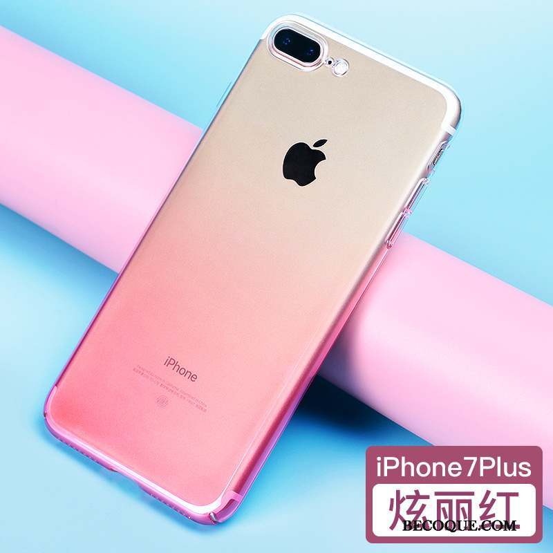 iPhone 7 Plus Coque Placage Tendance Incassable Étui Rouge Bleu