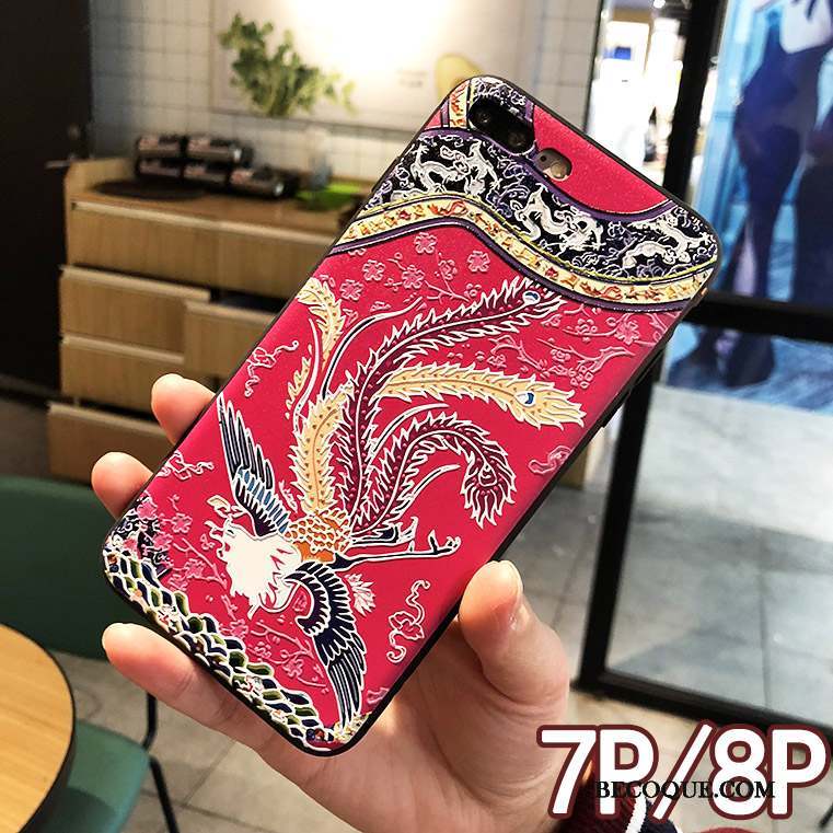 iPhone 7 Plus Incassable Bordure Étui Dragon Coque De Téléphone Totem