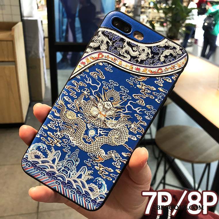 iPhone 7 Plus Incassable Bordure Étui Dragon Coque De Téléphone Totem