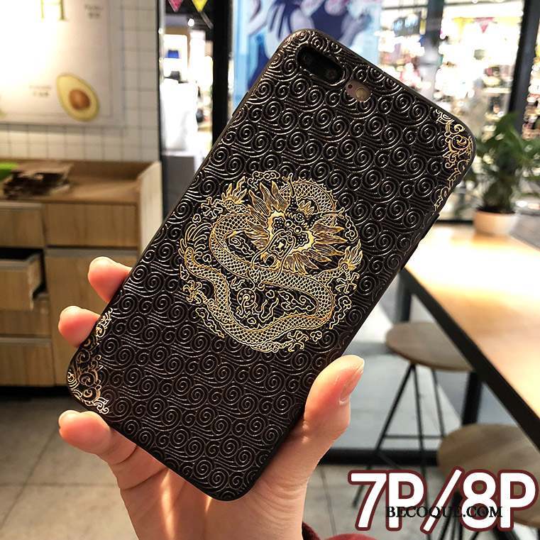 iPhone 7 Plus Incassable Bordure Étui Dragon Coque De Téléphone Totem