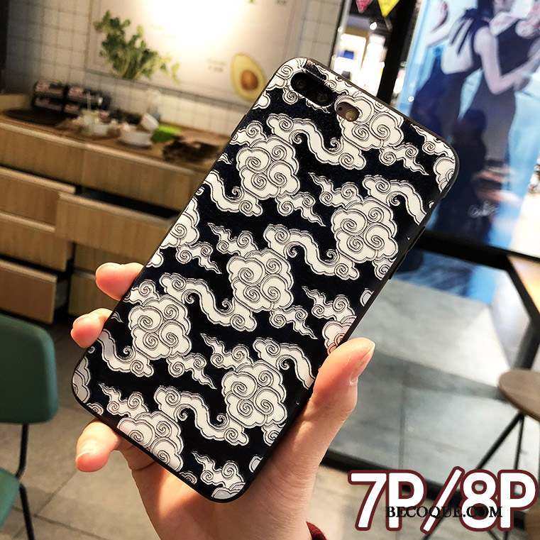 iPhone 7 Plus Incassable Bordure Étui Dragon Coque De Téléphone Totem