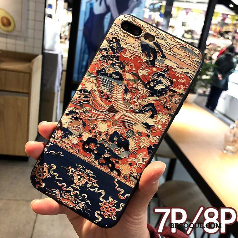 iPhone 7 Plus Incassable Bordure Étui Dragon Coque De Téléphone Totem