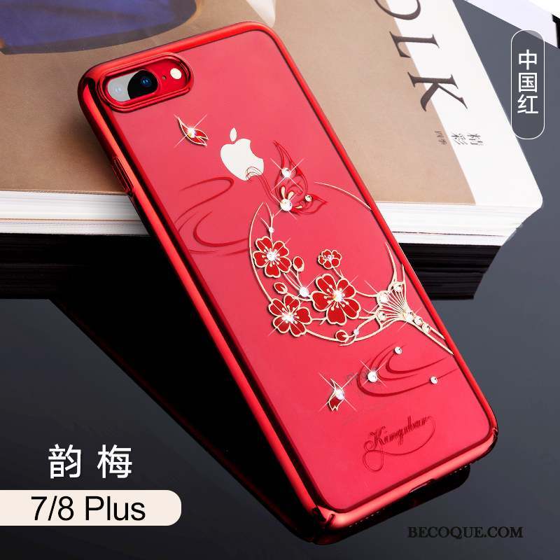 iPhone 7 Plus Incassable Coque De Téléphone Étui Tendance Rouge Ornements Suspendus