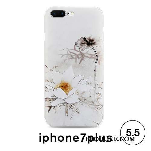 iPhone 7 Plus Incassable Fluide Doux Coque De Téléphone Gaufrage Protection Style Chinois