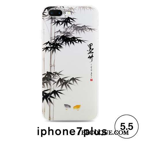 iPhone 7 Plus Incassable Fluide Doux Coque De Téléphone Gaufrage Protection Style Chinois
