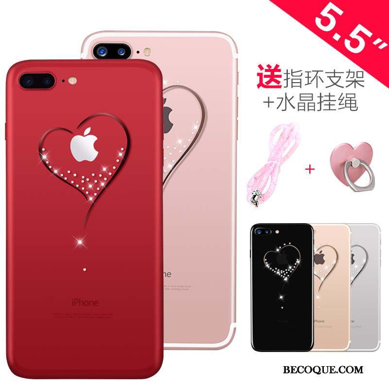 iPhone 7 Plus Silicone Strass Nouveau Transparent Coque De Téléphone Ornements Suspendus