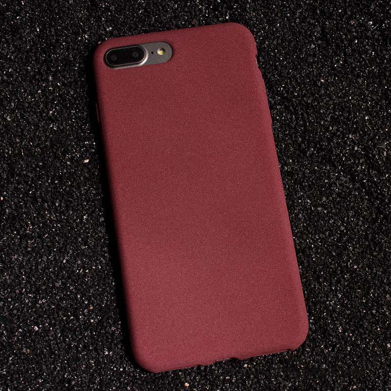 iPhone 7 Plus Tendance Simple Rouge Coque Tout Compris Silicone