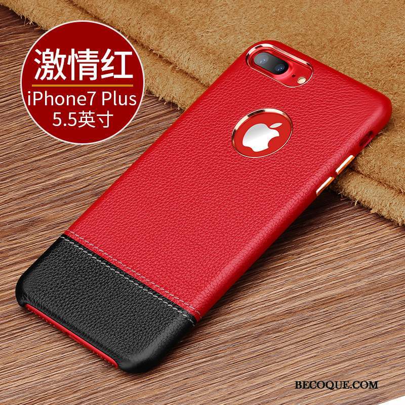 iPhone 7 Plus Étui En Cuir Protection Épissure Business Incassable Coque De Téléphone