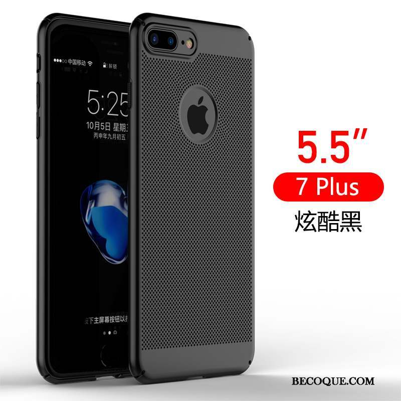 iPhone 7 Plus Étui Incassable Coque De Téléphone Protection Noir Délavé En Daim