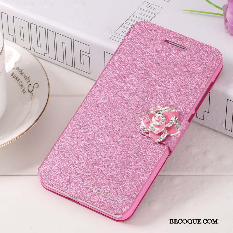 iPhone 7 Plus Étui Or Rose Coque De Téléphone Téléphone Portable Étui En Cuir Clamshell