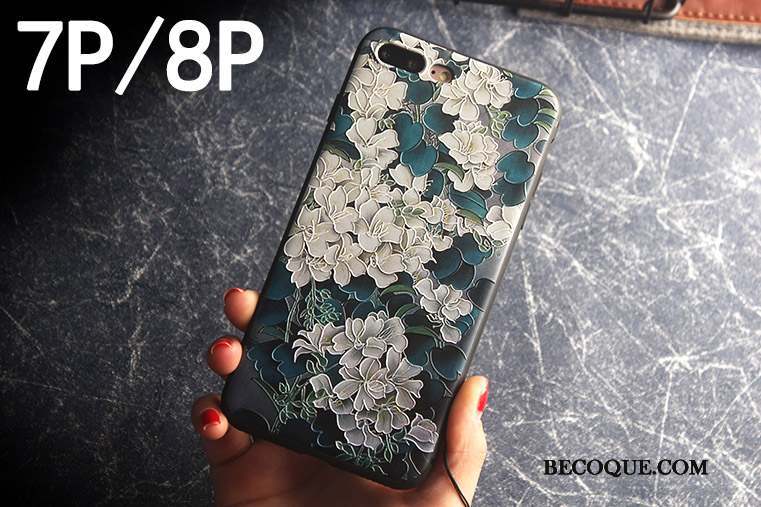 iPhone 7 Plus Étui Tout Compris Ornements Suspendus Vert Coque De Téléphone Protection