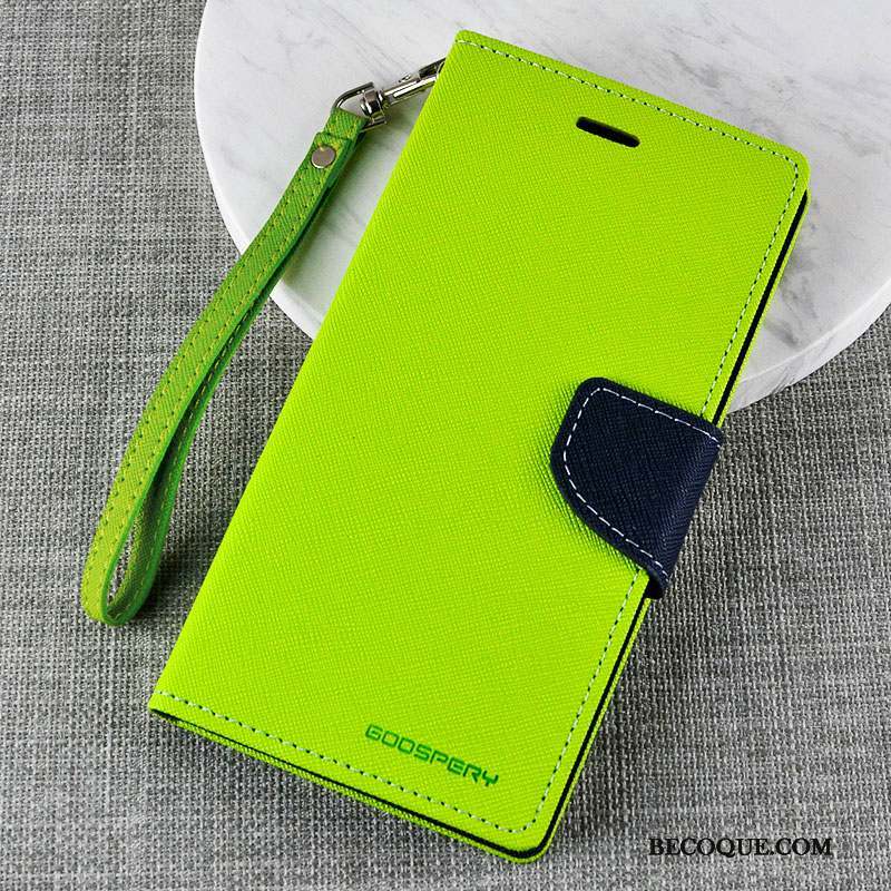 iPhone 7 Protection Fluide Doux Clamshell Coque De Téléphone Vert Étui En Cuir