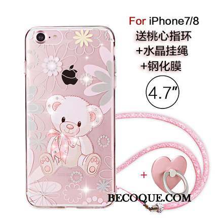 iPhone 7 Rose Nouveau Coque De Téléphone Marque De Tendance Ornements Suspendus