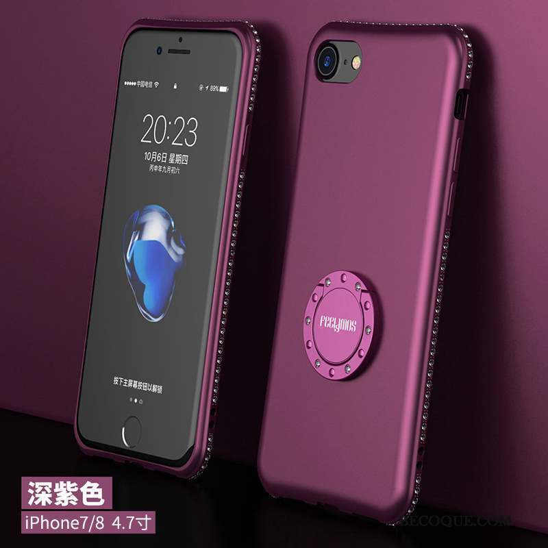 iPhone 7 Rose Silicone Support Coque De Téléphone Nouveau Délavé En Daim