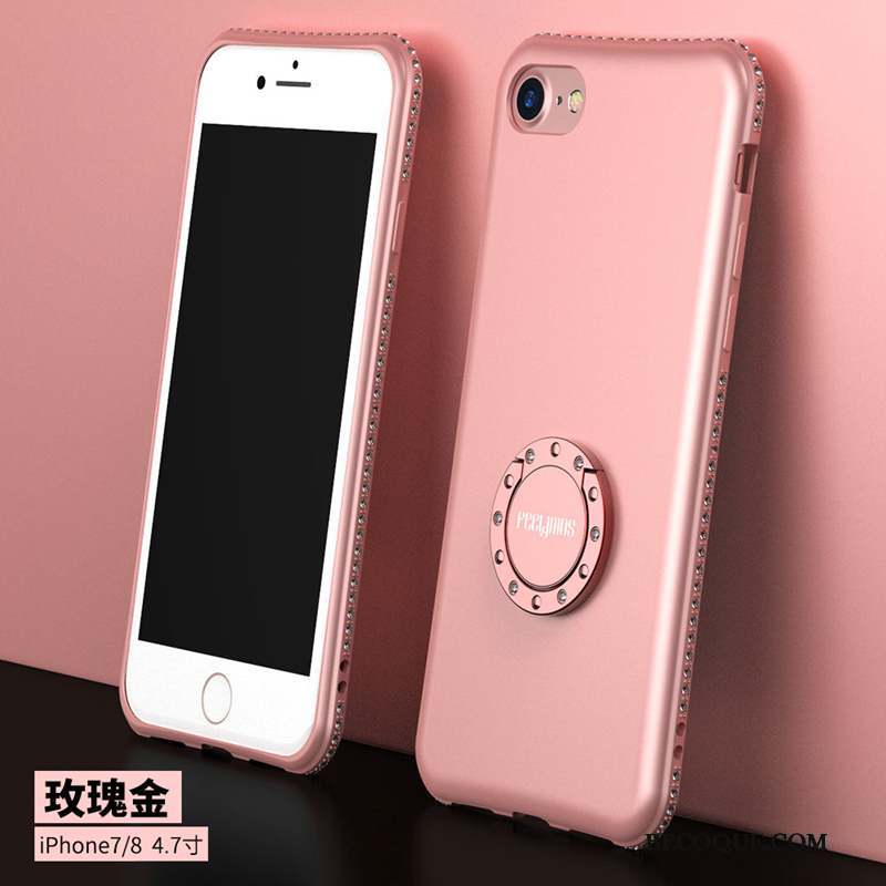 iPhone 7 Rose Silicone Support Coque De Téléphone Nouveau Délavé En Daim