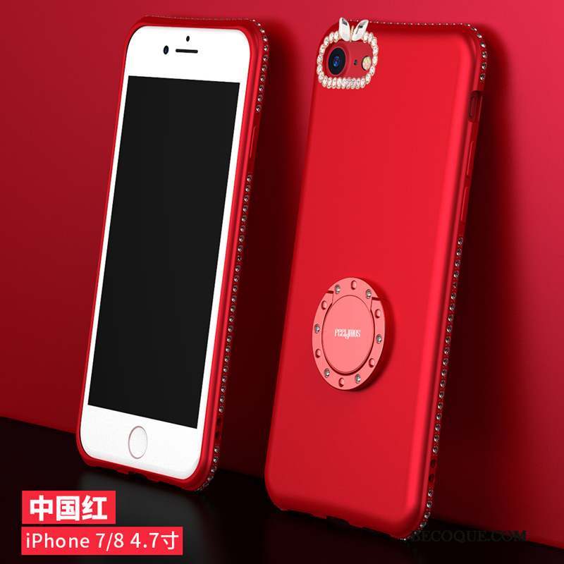 iPhone 7 Rose Silicone Support Coque De Téléphone Nouveau Délavé En Daim