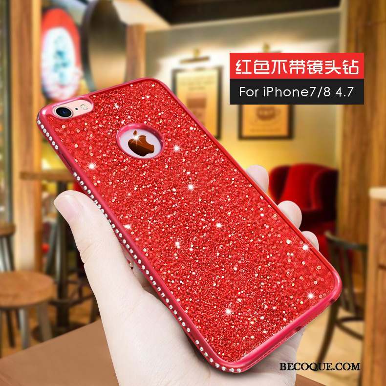 iPhone 7 Rouge Silicone Nouveau Mince Coque De Téléphone Fluide Doux
