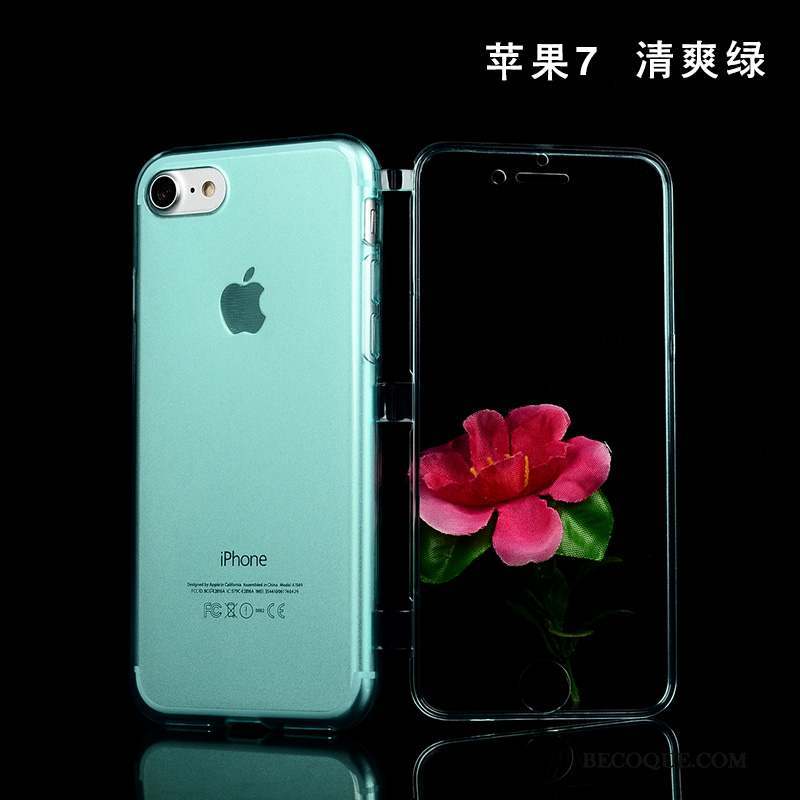 iPhone 7 Silicone Fluide Doux Bleu Personnalité Coque De Téléphone Protection