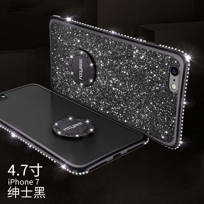 iPhone 7 Élégant Anneau Strass Incassable Coque De Téléphone Or