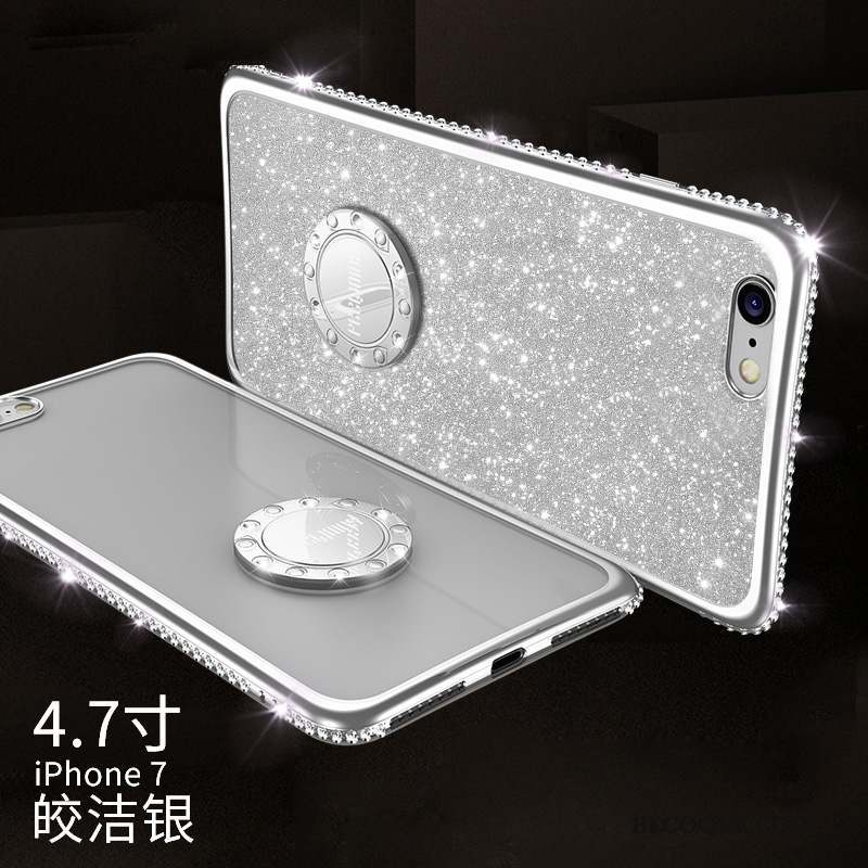 iPhone 7 Élégant Anneau Strass Incassable Coque De Téléphone Or