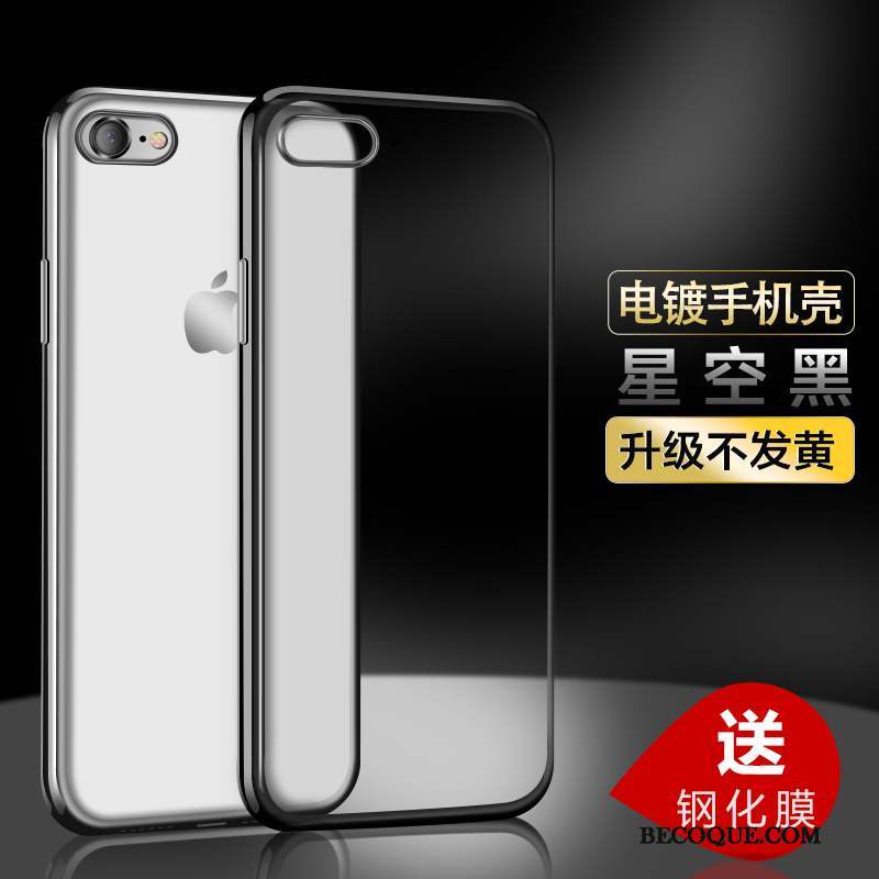 iPhone 7 Étui Coque De Téléphone Silicone Nouveau Transparent Or