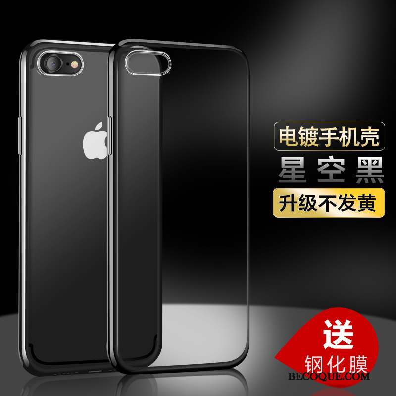 iPhone 7 Étui Coque De Téléphone Silicone Nouveau Transparent Or