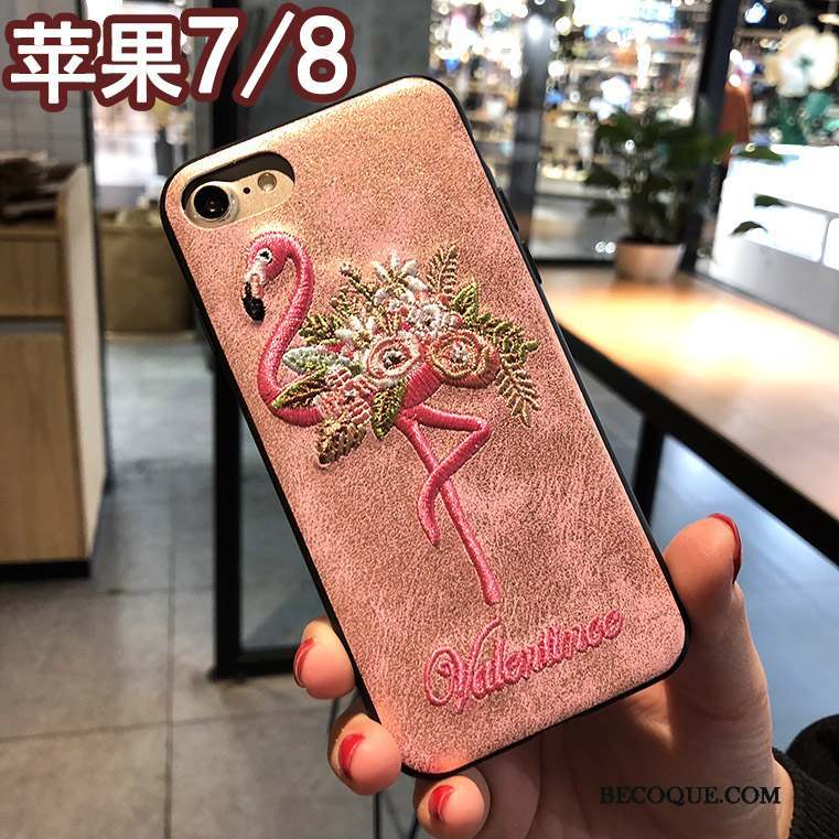 iPhone 7 Étui Nouveau Coque De Téléphone Rose Téléphone Portable Créatif