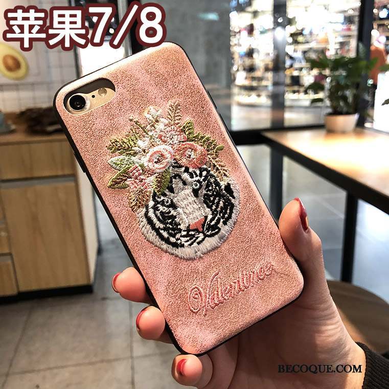 iPhone 7 Étui Nouveau Coque De Téléphone Rose Téléphone Portable Créatif