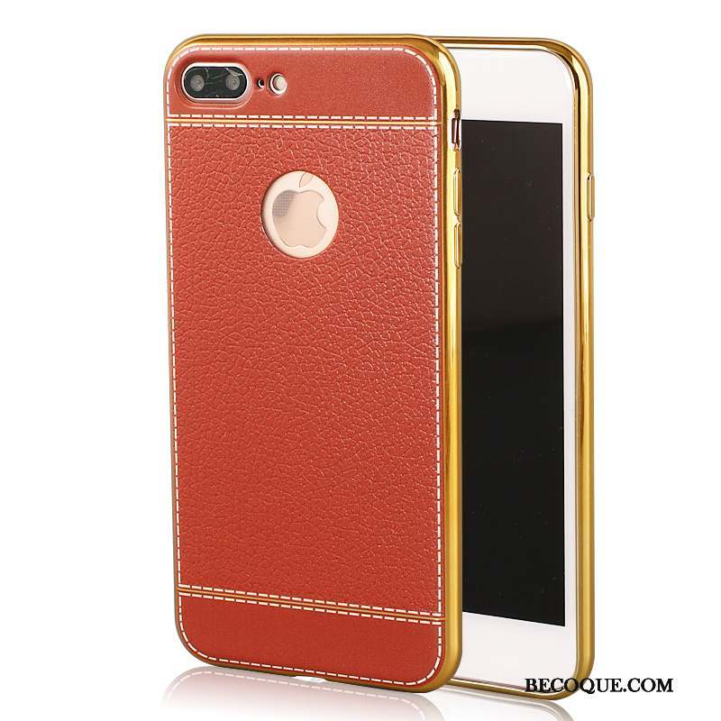 iPhone 7 Étui Rouge Coque De Téléphone Pu Étui En Cuir Tout Compris