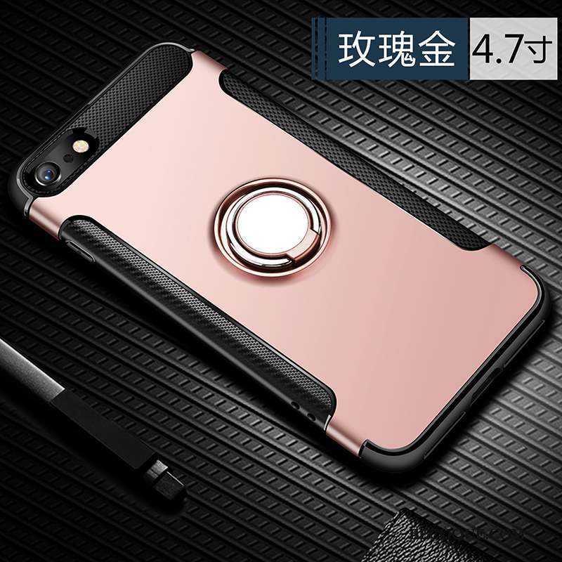 iPhone 8 Anneau Marque De Tendance Incassable Rouge Coque De Téléphone Étui