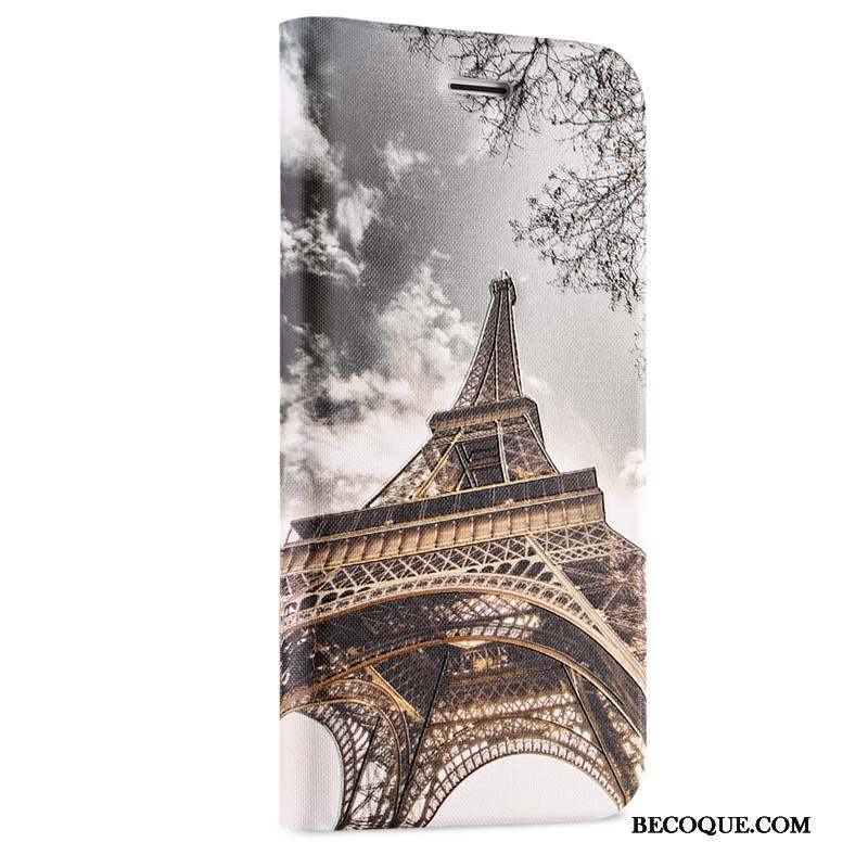 iPhone 8 Coque Créatif Jaune Protection Incassable Étui En Cuir Housse