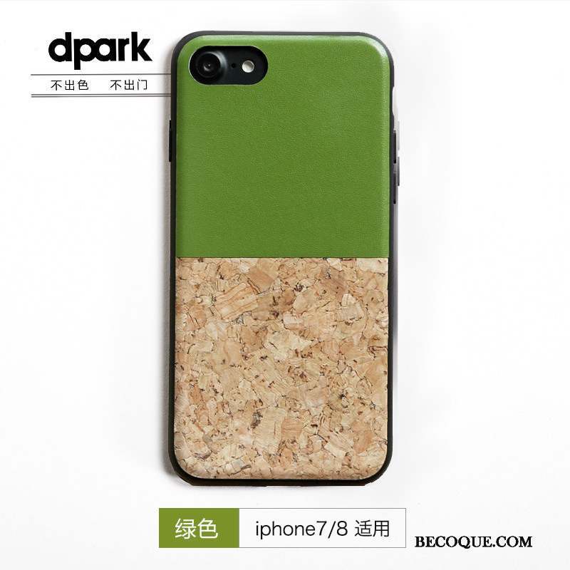 iPhone 8 Coque De Téléphone Bois Fluide Doux Tout Compris Difficile Étui