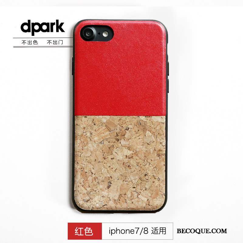 iPhone 8 Coque De Téléphone Bois Fluide Doux Tout Compris Difficile Étui