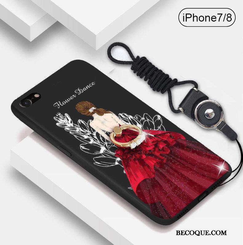 iPhone 8 Coque De Téléphone Nouveau Tout Compris Marque De Tendance Silicone Violet