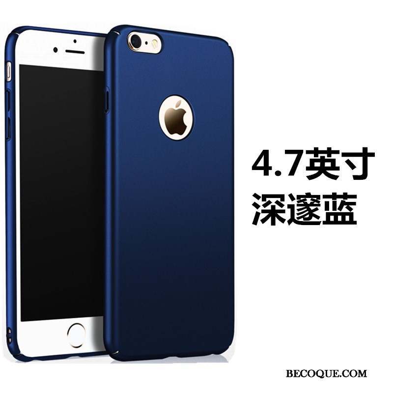 iPhone 8 Coque De Téléphone Étui Délavé En Daim Protection Téléphone Portable Bleu