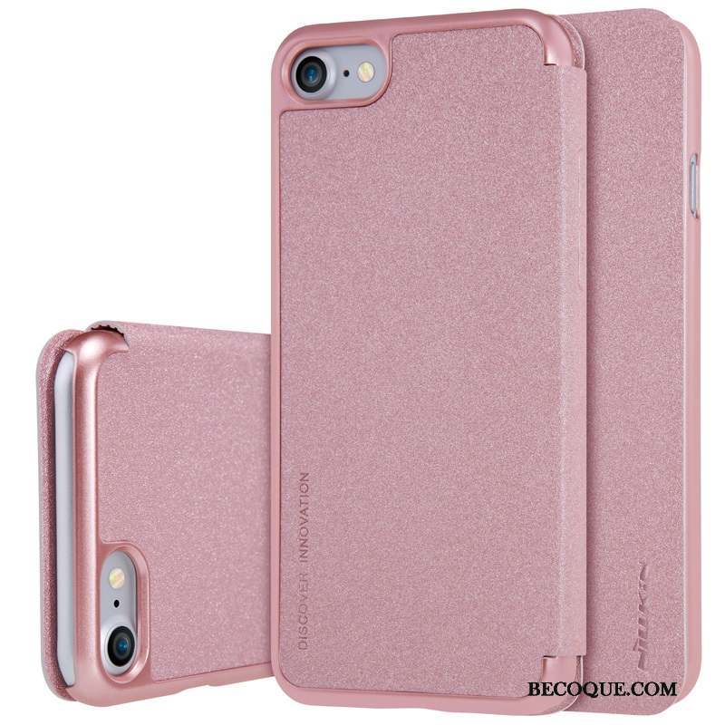 iPhone 8 Coque Or Étui Téléphone Portable Antidérapant Housse Étui En Cuir
