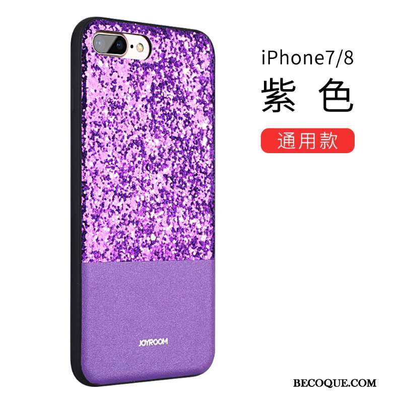 iPhone 8 Coque Personnalité Protection Incassable Créatif Tendance Violet