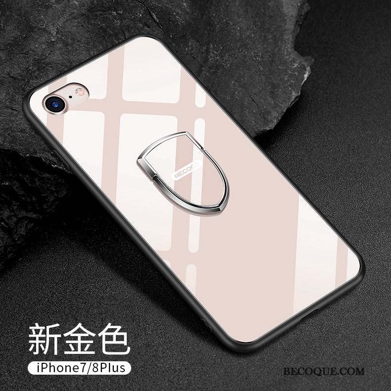 iPhone 8 Coque Personnalité Verre Or De Téléphone Très Mince