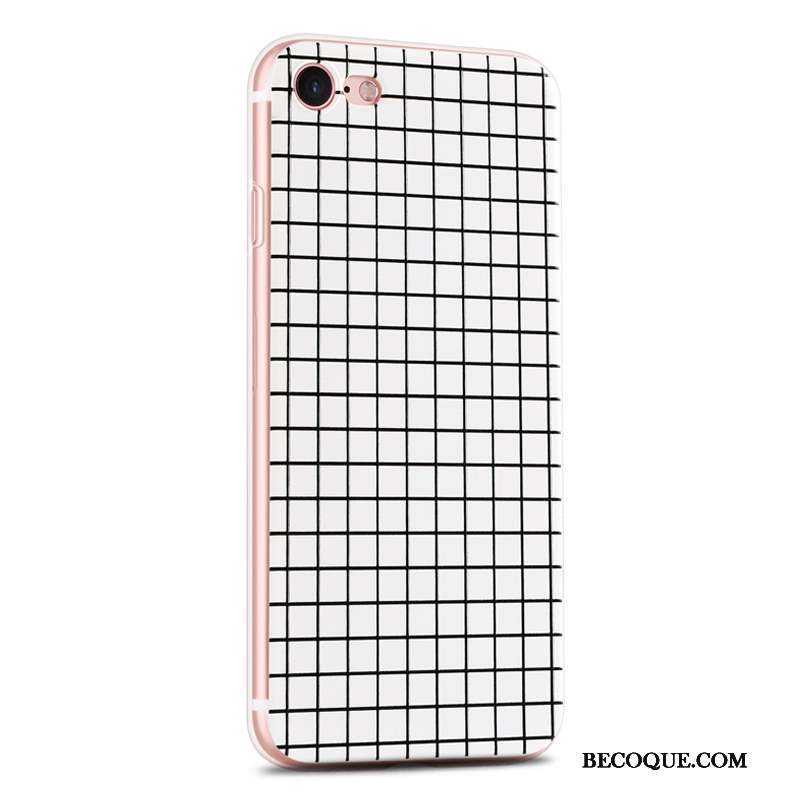 iPhone 8 Coque Silicone Pu Tout Compris Rose Nouveau Personnalité