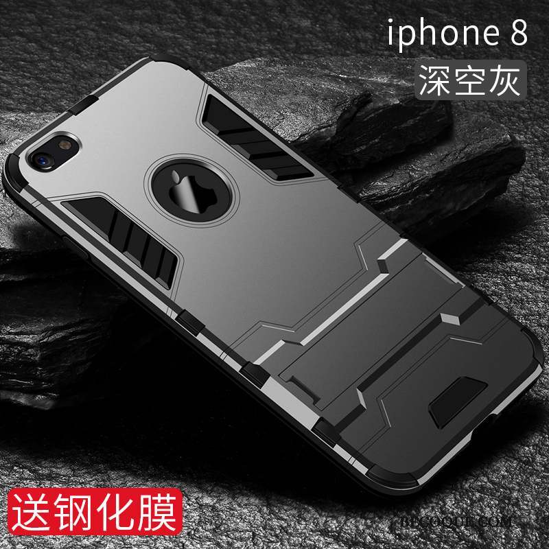 iPhone 8 Coque Tout Compris Silicone Incassable Étui Créatif Marque De Tendance