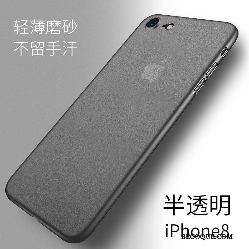 iPhone 8 Coque Tout Compris Très Mince Délavé En Daim Protection Étui Incassable